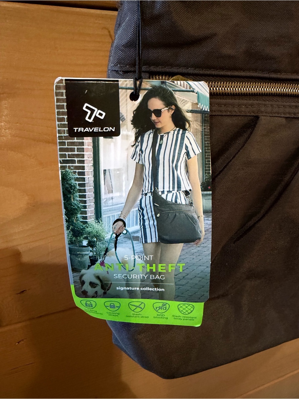 Travelon Anti-Theft Signature 3 Compartment Crossbody Bag - Picture 3 of 3
